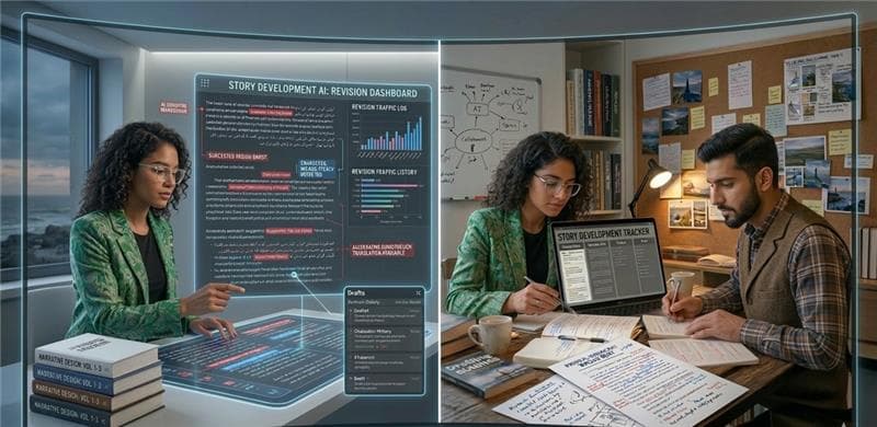 Showing comparison of AI vs human ghostwriters
