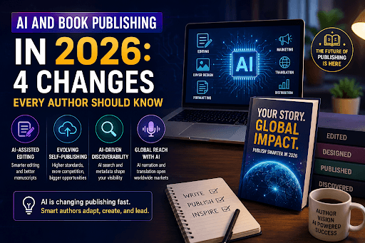 AI and book publishing in 2026 — editing, self-publishing, discoverability, and global formats