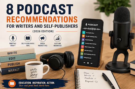 8 podcast recommendations for writers and self-publishers in 2026