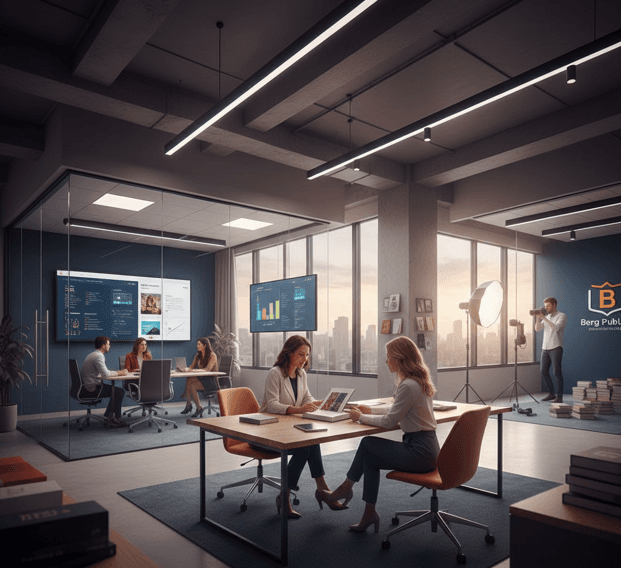 Berg Publisher offers every book creation service you can think of, from book writing to post-launch marketing.