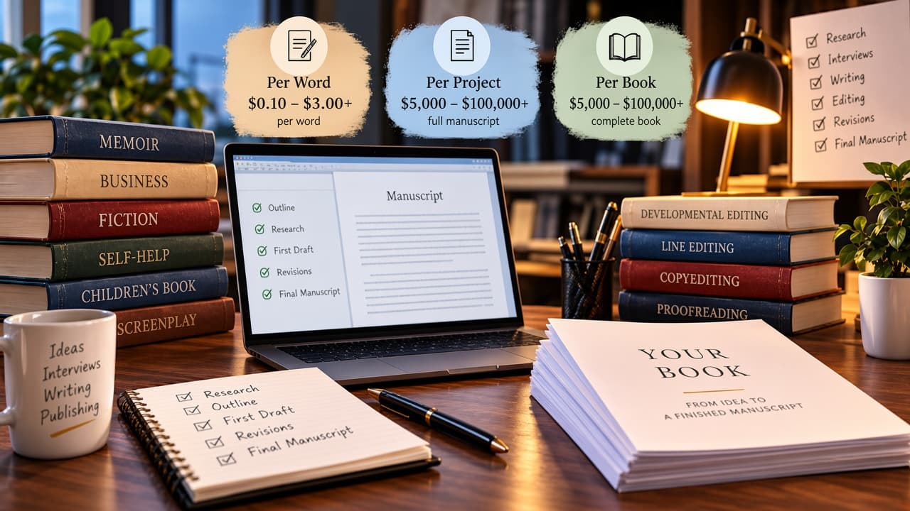 How Much Do Ghostwriters Charge? (Per Word, Per Project, Per Book)