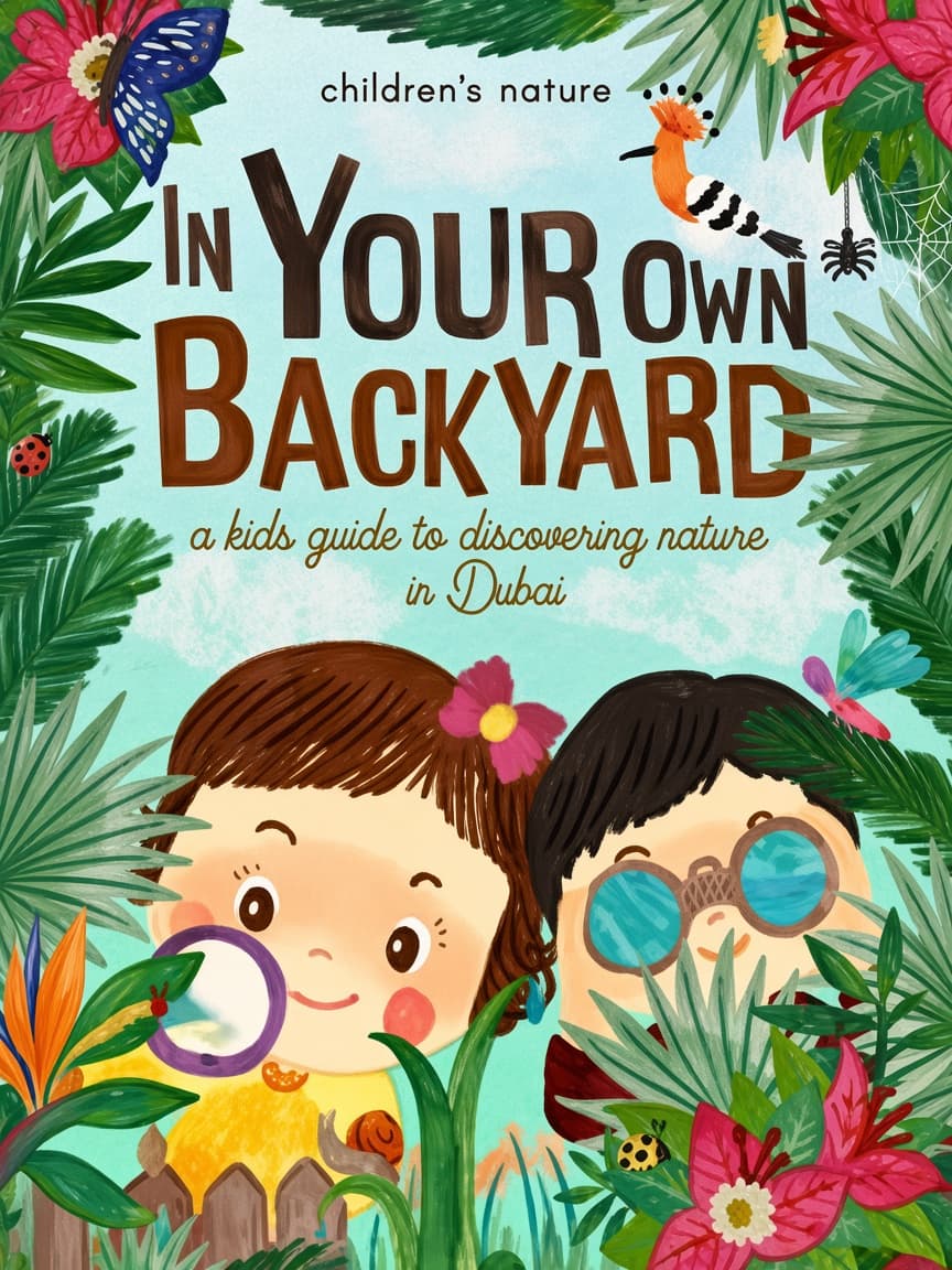 Cover of In Your Own Backyard by Maya Vance — A kids guide to discovering nature in Dubai