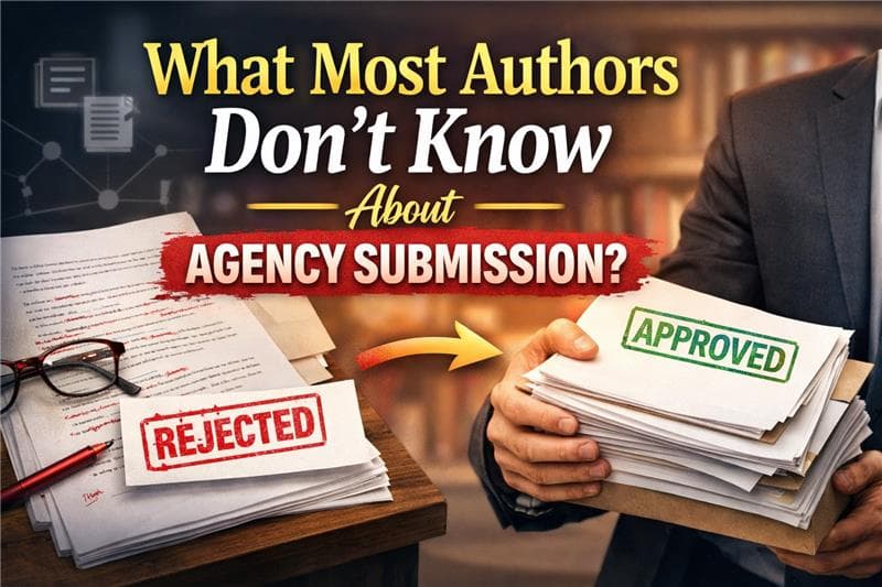 Author reviewing manuscript submission guidelines with notes and checklist